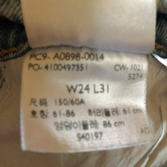 Levi’s 70s High Slim Straight Jeans Size 24 Light Wash Vintage Stonewash Style - Picture 14 of 15